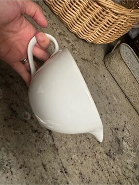 Crate&Barrel White Ceramic Sauce Server